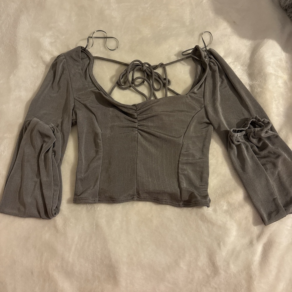 Elegant Gray Women's Top